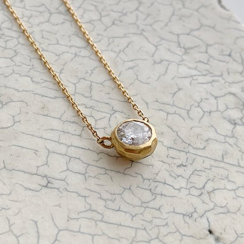 N°27 K18YG luxe diamond necklace 0.7ct